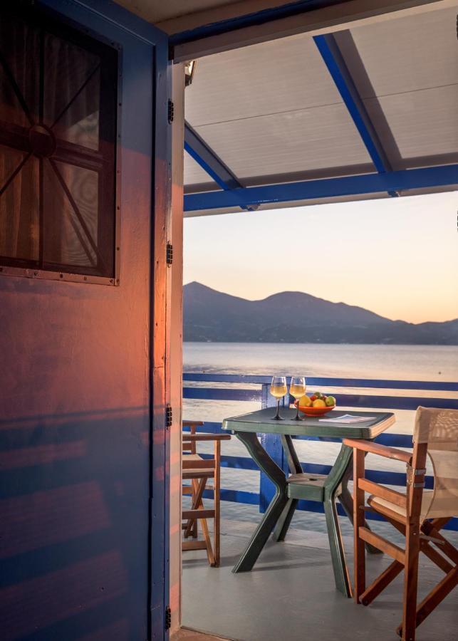 Blue Traditional Boathouse In Klima Klima  Exterior foto